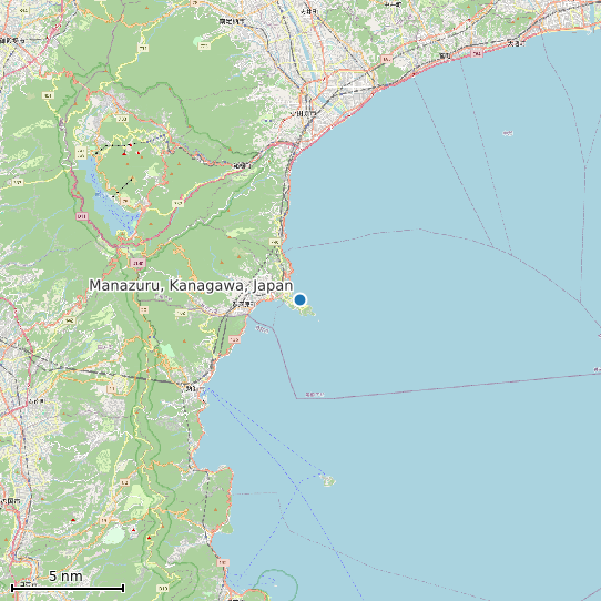 Map of Manazuru, Kanagawa, Japan Tide Prediction Station
