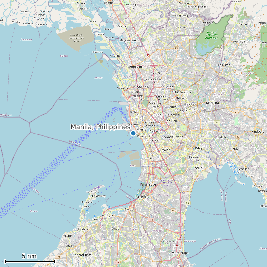 Map of Manila, Philippines Tide Prediction Station