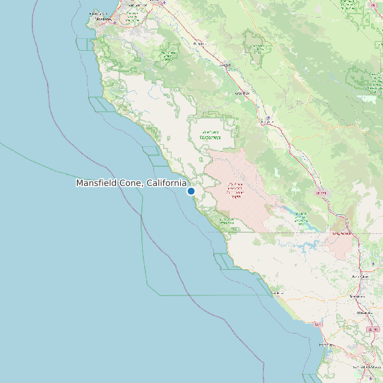 Map of Mansfield Cone, California Tide Prediction Station