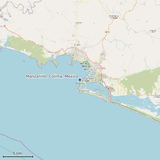 Map of Manzanillo, Colima, Mexico Tide Prediction Station
