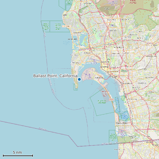 Map of Ballast Point, California Tide Prediction Station