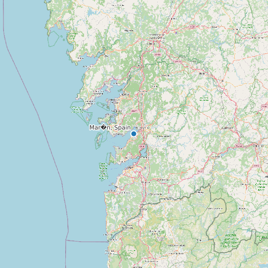 Map of Mar�n, Spain Tide Prediction Station