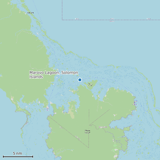 Map of Marovo Lagoon, Solomon Islands Tide Prediction Station