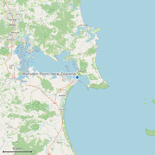 Map of Marsden Point, New Zealand Tide Prediction Station
