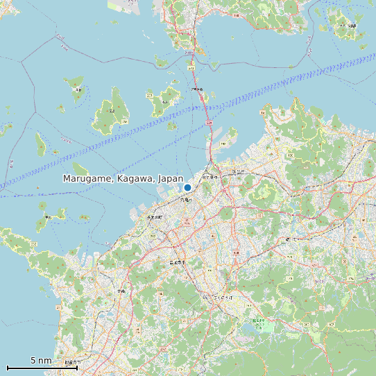 Map of Marugame, Kagawa, Japan Tide Prediction Station