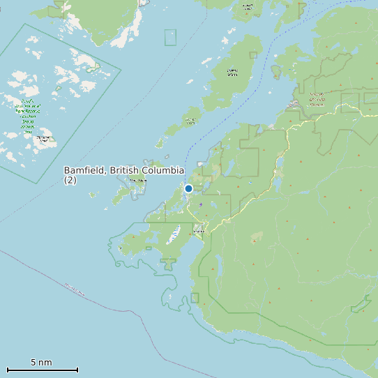 Map of Bamfield, British Columbia (2) Tide Prediction Station