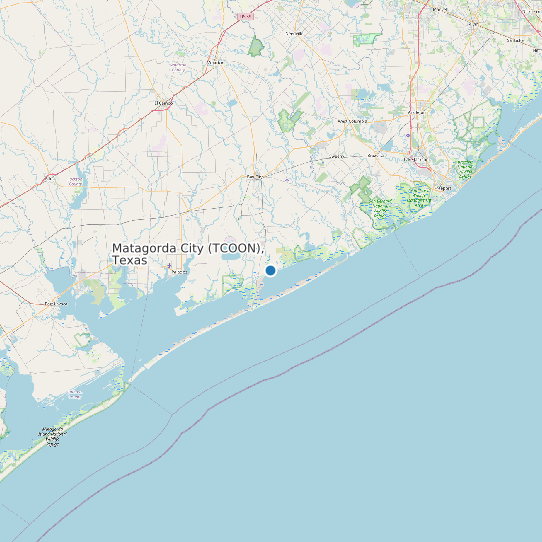 Map of Matagorda City (TCOON), Texas Tide Prediction Station
