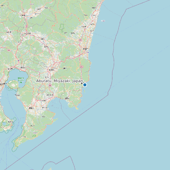 Map of Aburatu, Miyazaki, Japan Tide Prediction Station