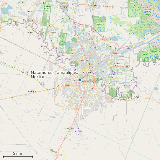 Map of Matamoros, Tamaulipas, Mexico Tide Prediction Station