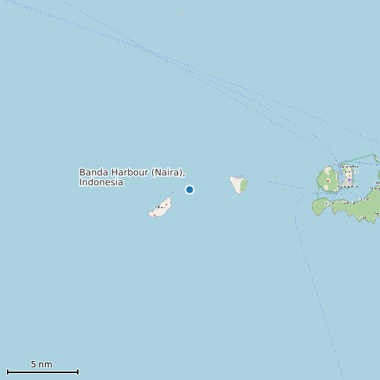 Map of Banda Harbour (Naira), Indonesia Tide Prediction Station