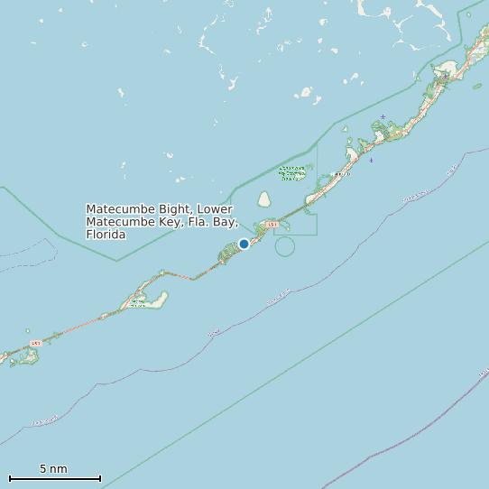 Map of Matecumbe Bight, Lower Matecumbe Key, Fla. Bay, Florida Tide Prediction Station