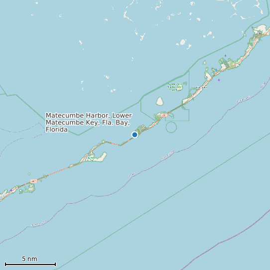 Map of Matecumbe Harbor, Lower Matecumbe Key, Fla. Bay, Florida Tide Prediction Station