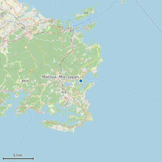 Map of Matoya, Mie, Japan Tide Prediction Station