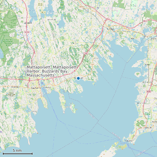 Map of Mattapoisett, Mattapoisett Harbor, Buzzards Bay, Massachusetts Tide Prediction Station
