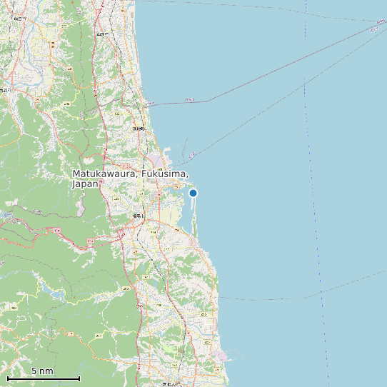 Map of Matukawaura, Fukusima, Japan Tide Prediction Station