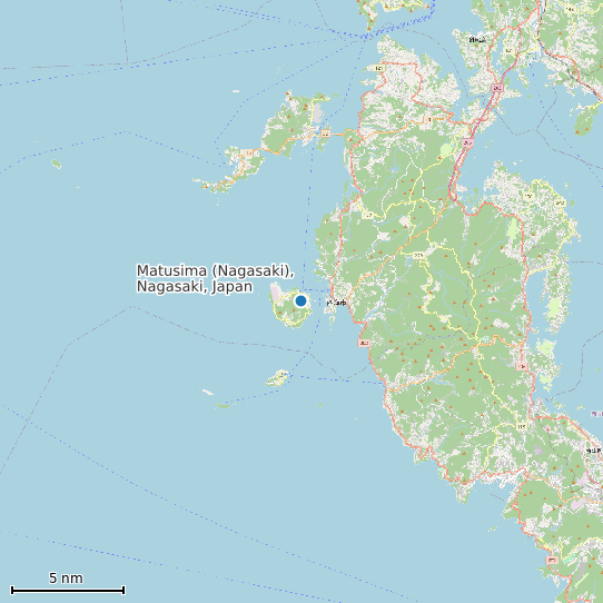 Map of Matusima (Nagasaki), Nagasaki, Japan Tide Prediction Station