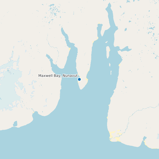Map of Maxwell Bay, Nunavut Tide Prediction Station