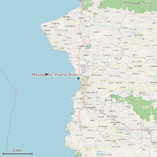 Map of Mayag�ez, Puerto Rico Tide Prediction Station