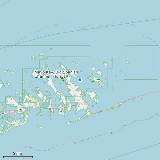 Map of Mayo Key, Big Spanish Channel, Florida Tide Prediction Station