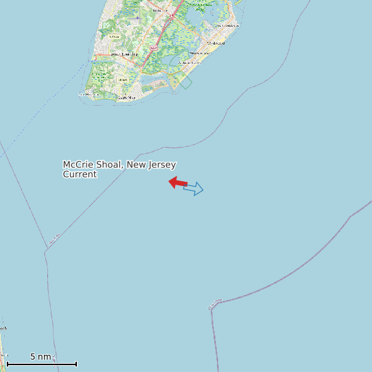 Map of McCrie Shoal, New Jersey Current Prediction Station