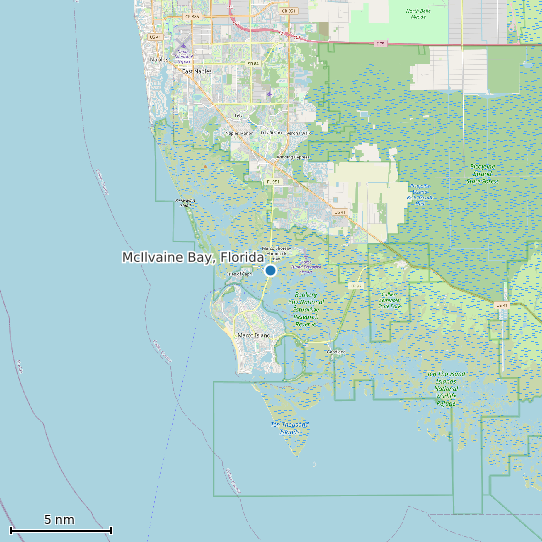 Map of McIlvaine Bay, Florida Tide Prediction Station