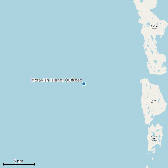 Map of Mctavish Island, Qu�bec Tide Prediction Station
