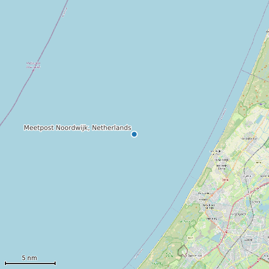 Map of Meetpost Noordwijk, Netherlands Tide Prediction Station