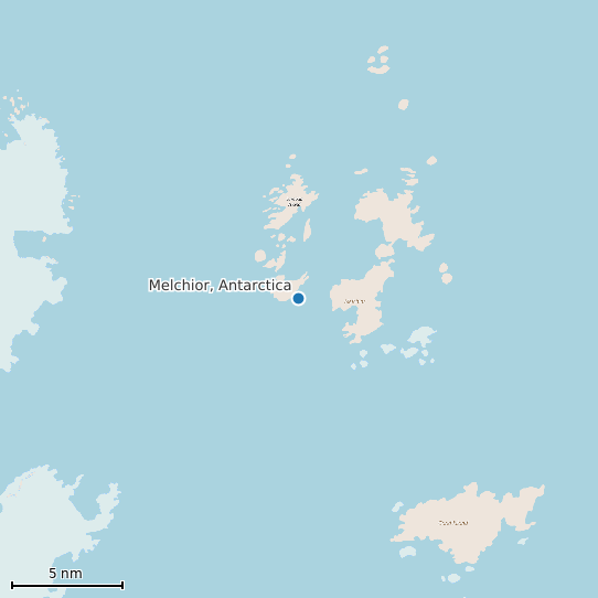 Map of Melchior, Antarctica Tide Prediction Station