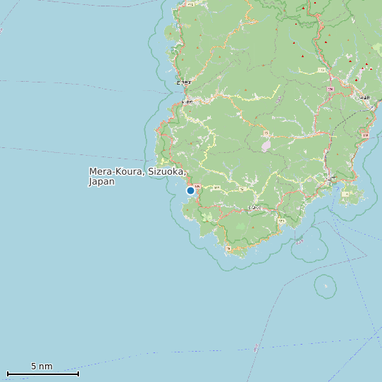 Map of Mera-Koura, Sizuoka, Japan Tide Prediction Station