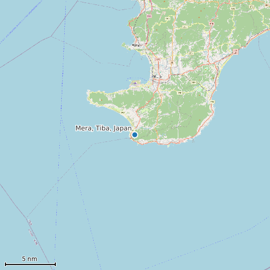 Map of Mera, Tiba, Japan Tide Prediction Station