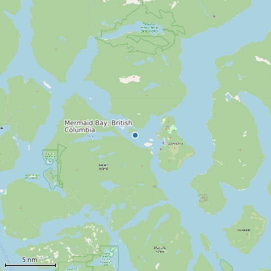 Map of Mermaid Bay, British Columbia Tide Prediction Station
