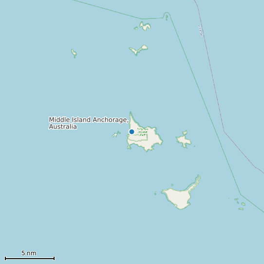 Map of Middle Island Anchorage, Australia Tide Prediction Station