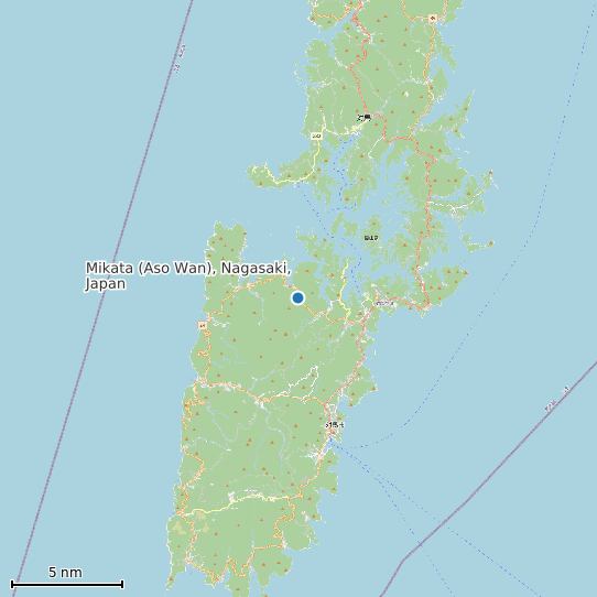 Map of Mikata (Aso Wan), Nagasaki, Japan Tide Prediction Station