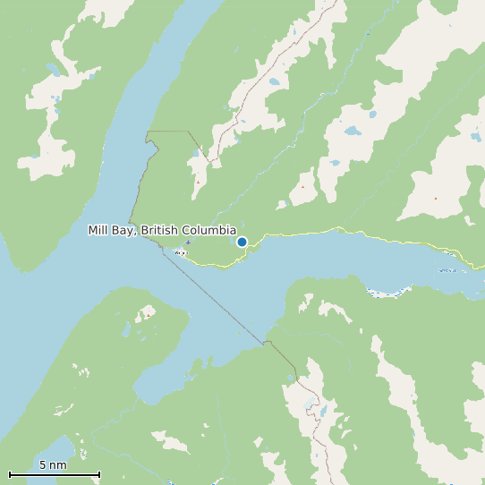 Map of Mill Bay, British Columbia Tide Prediction Station