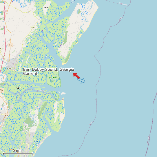 Map of Bar, Doboy Sound, Georgia Current Prediction Station