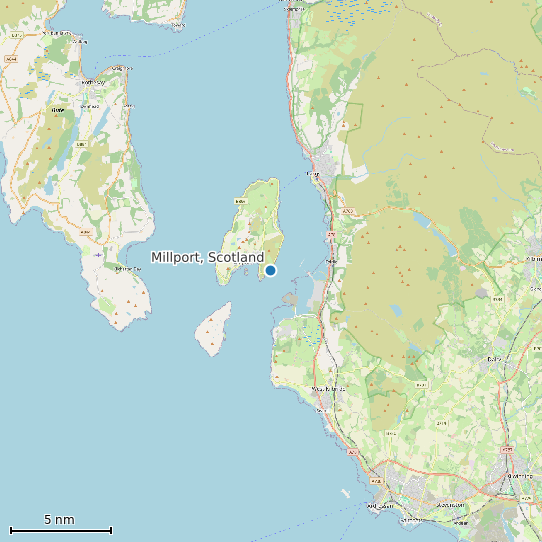 Map of Millport, Scotland Tide Prediction Station