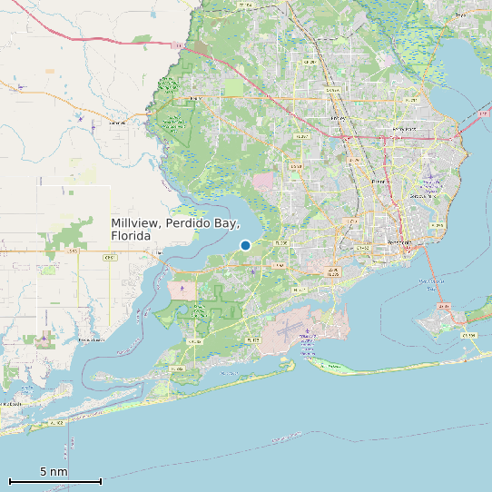 Map of Millview, Perdido Bay, Florida Tide Prediction Station