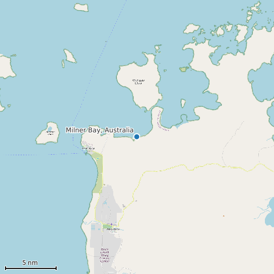 Map of Milner Bay, Australia Tide Prediction Station
