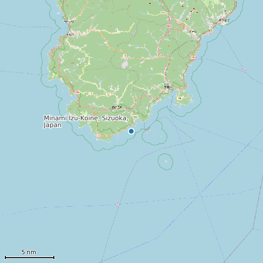 Map of Minami Izu-Koine, Sizuoka, Japan Tide Prediction Station