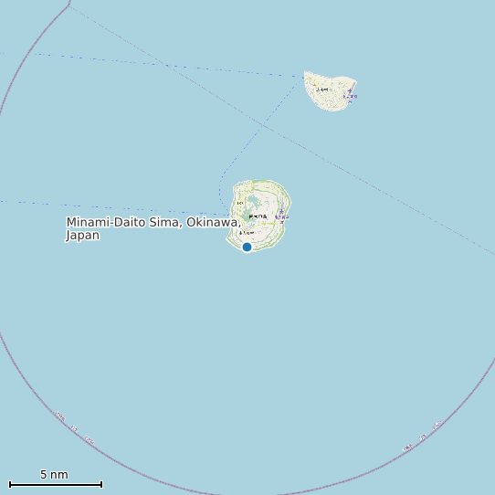 Map of Minami-Daito Sima, Okinawa, Japan Tide Prediction Station