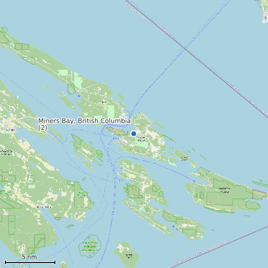 Map of Miners Bay, British Columbia (2) Tide Prediction Station