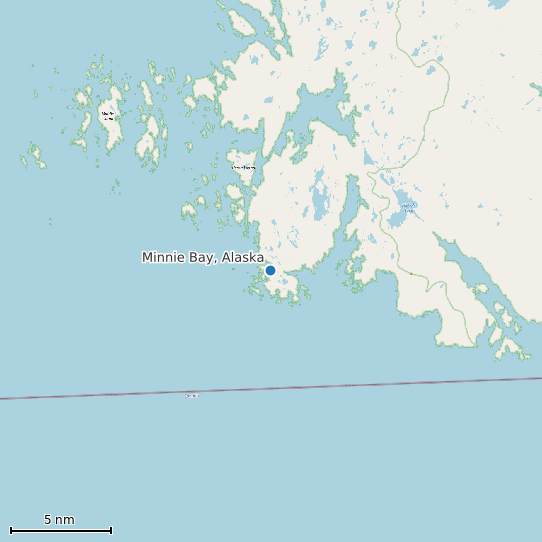 Map of Minnie Bay, Alaska Tide Prediction Station