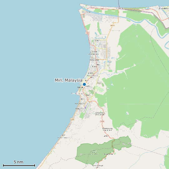 Map of Miri, Malaysia Tide Prediction Station