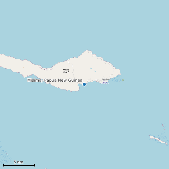 Map of Misima, Papua New Guinea Tide Prediction Station