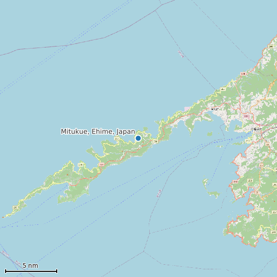 Map of Mitukue, Ehime, Japan Tide Prediction Station