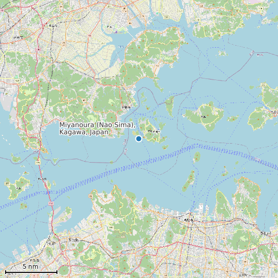 Map of Miyanoura (Nao Sima), Kagawa, Japan Tide Prediction Station