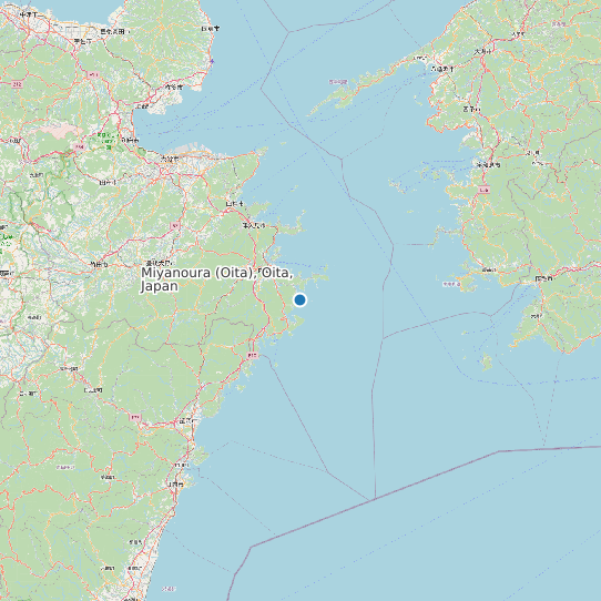 Map of Miyanoura (Oita), Oita, Japan Tide Prediction Station