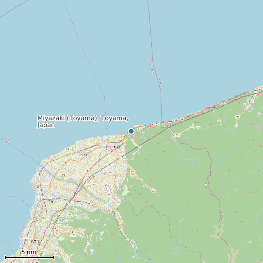 Map of Miyazaki (Toyama), Toyama, Japan Tide Prediction Station