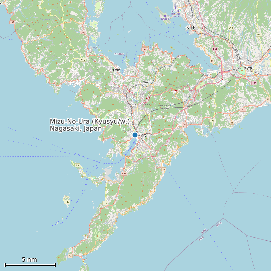 Map of Mizu-No-Ura (Kyusyu/w.), Nagasaki, Japan Tide Prediction Station