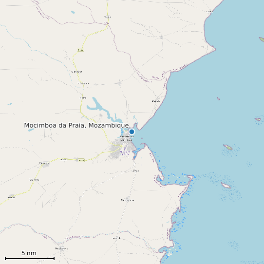 Map of Mocimboa da Praia, Mozambique Tide Prediction Station